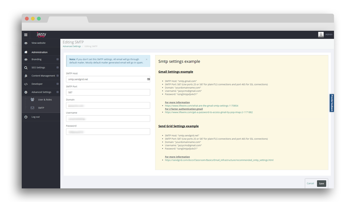 Ruby on Rails CMS with Integrated Plugins - Jazzy CMS Dashboard